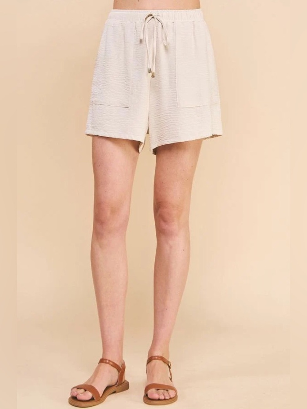 NWT Allie Rose Linen Shorts Tie Waist M